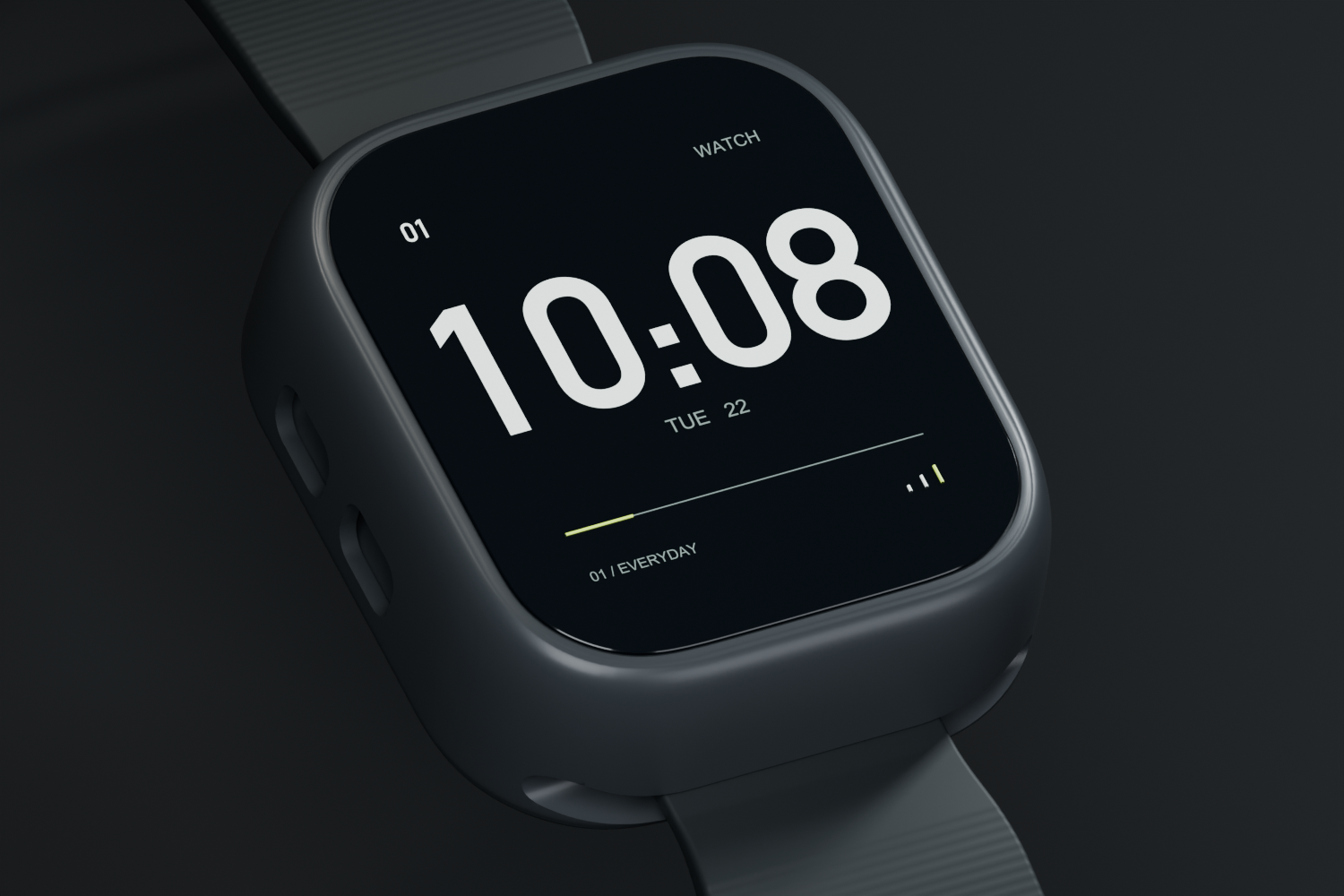 01 Watch 外壳连续曲面、玻璃与表带的近距离 Blender 渲染